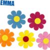 SEWACC 450 Pcs Felt Flowers DIY Crafts Fabric Flower Stickers DIY Felt Craft Felt Leaf Felt Flower Stickers Kid Stickers Floral Stickers Flower Applique Patch Child Felt Stickers