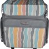 Everything Mary Rolling Craft Bag, Grey Stripes - Papercraft Tote with Wheels for Scrapbook & Art Storage - Organizer Case for IRIS Boxes, Supplies & Accessories - for Teachers & Medical