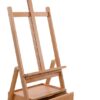 U.S. Art Supply Large Wooden H-Frame Studio Easel with Artist Storage Drawer and Shelf - Mast Adjustable to 75" High, Sturdy Beechwood Canvas Holder Stand - Organized Painting, Drawing Sketching